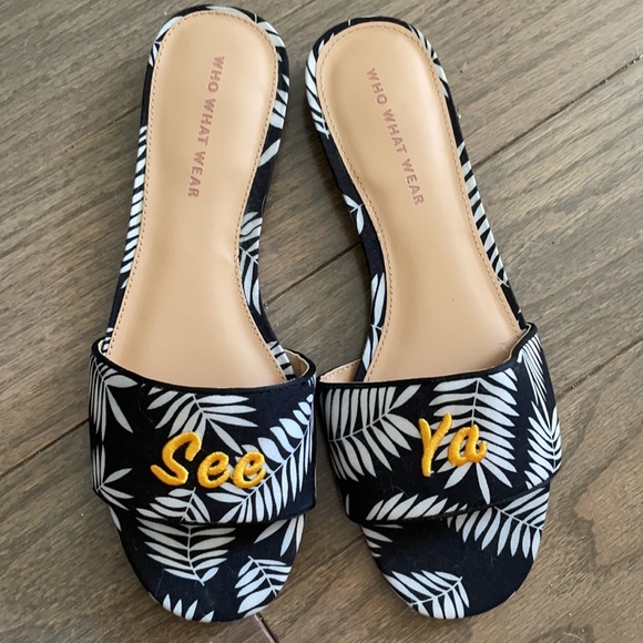 Who What Wear SEE YA slides / sandals - Picture 2 of 3